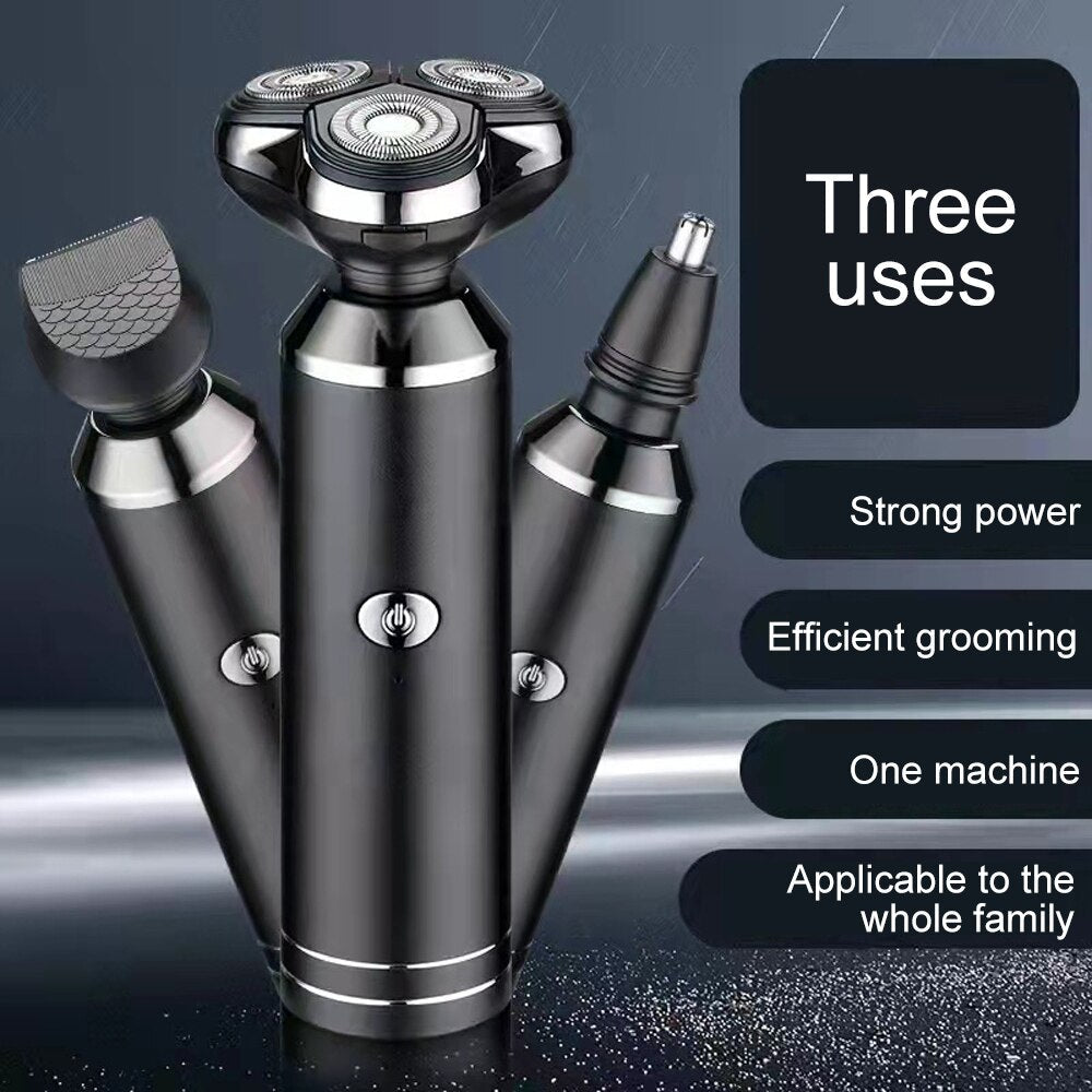 Men Electric Shaver Epilator Nose Trimmer Rechargeable Face Beard Razor Depilator Facial Hair Removal Shaving Machine
