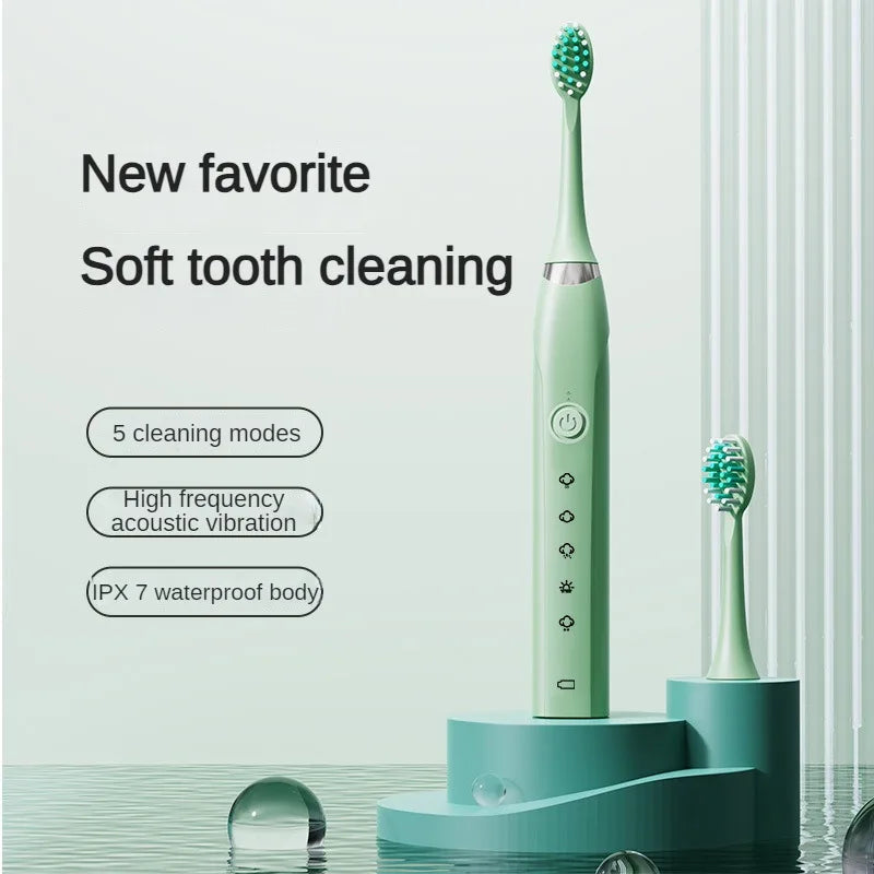 Sonic Electric Toothbrush IPX7 Waterproof Dupont Soft Bristles USB Quick Charge 5 Modes Dental Teeth Whitening Kit Tooth Brush