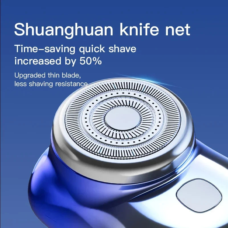 Mini Electric Travel Shaver for Men Pocket Size Washable Rechargeable Portable Painless Cordless Trimmer Knives Face Beard Razor