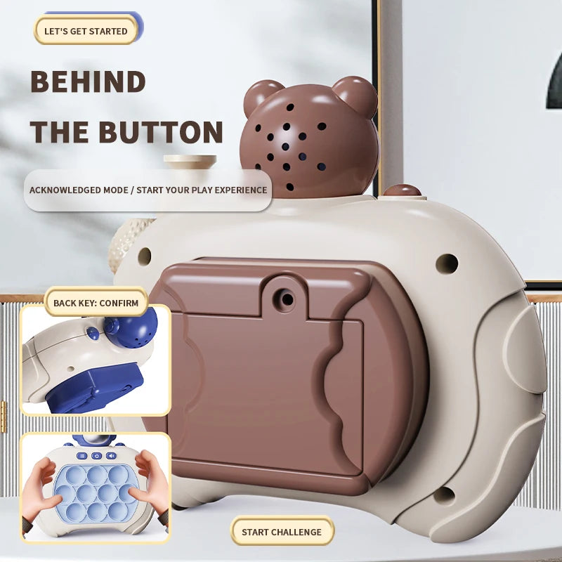 Quick Push Game Pop Up Fidget Bubble Electronic Pop Game Light Anti-Stress Toys For Adult Kids Gift With Box