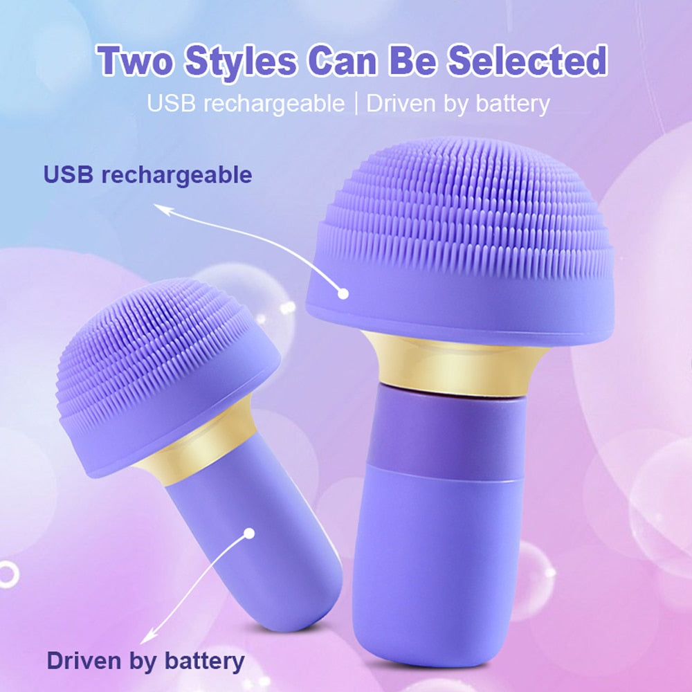 New Design Waterproof Electric Facial Cleansing Brush Ultrasonic Cleaner Exfoliating Blackhead Remover Face Massager