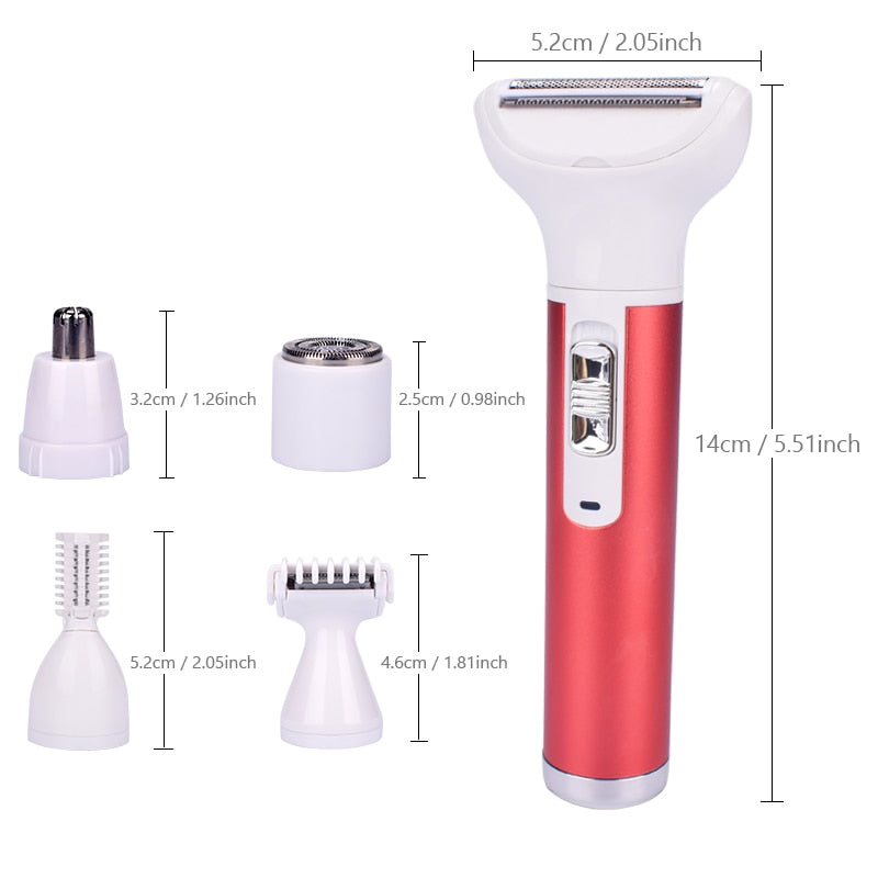 5 in 1 Women Epilator Female Eyebrow Trimmer Lady Shaver For Hair Removal Shaving Machine Face Leg depilator Bikini Depilatory