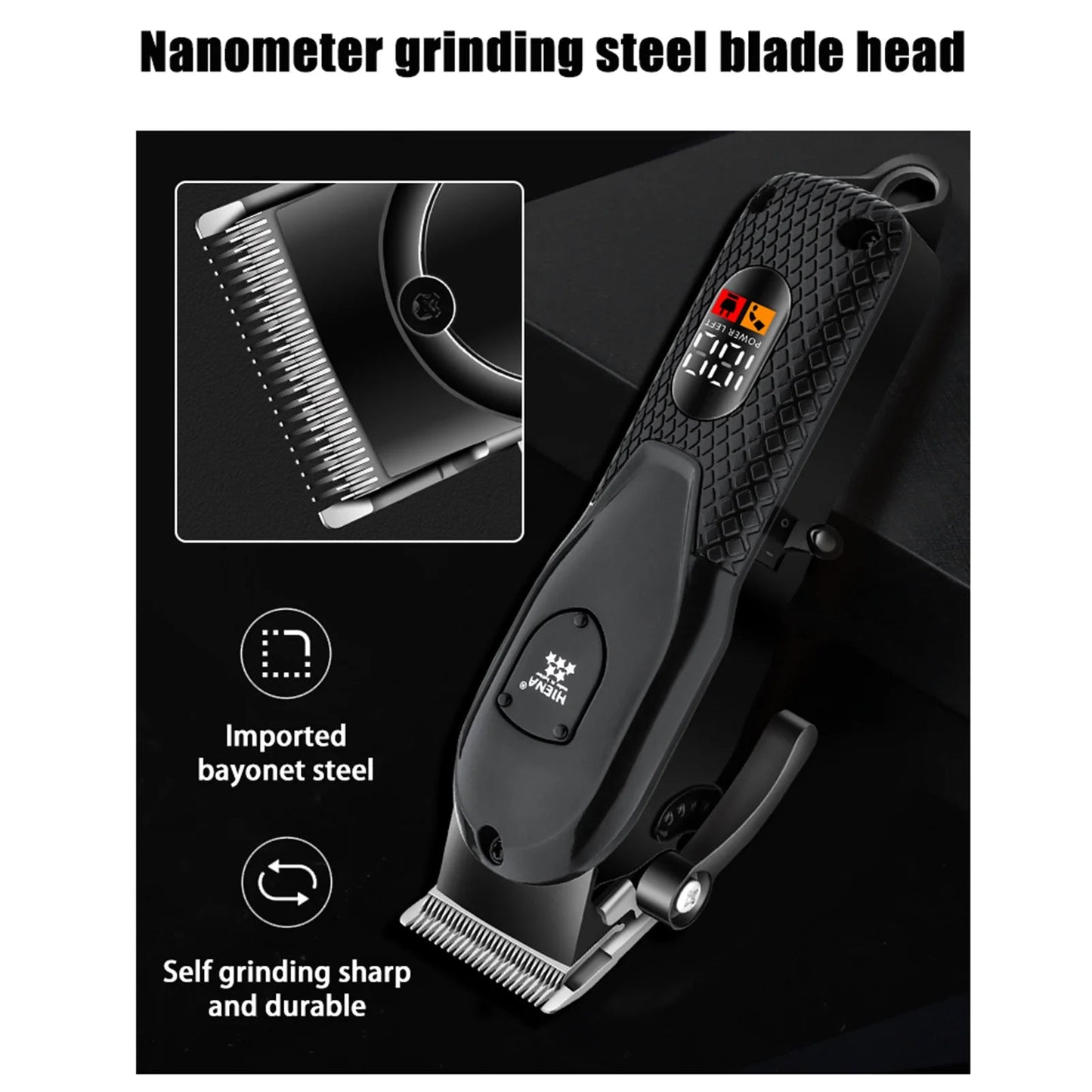 Electric Hair Trimmers Professional Hair Clipper Barber Shop Cordless hair cutting machine Wet Dry haircut shaver