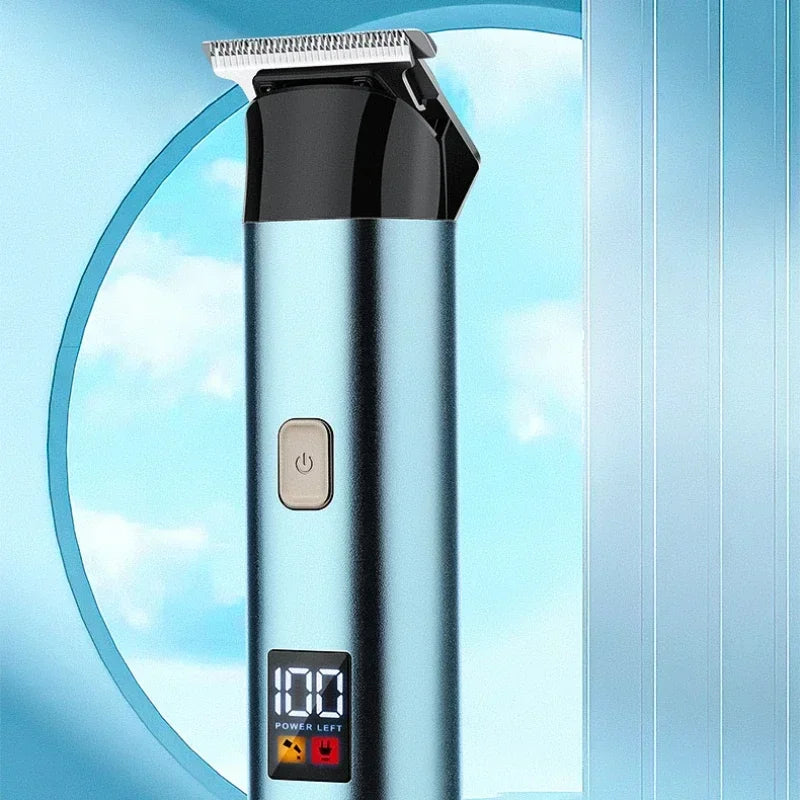 Men's Electric Hair Clipper LCD Digital Display Salon Engraved Home Electric Clipper
