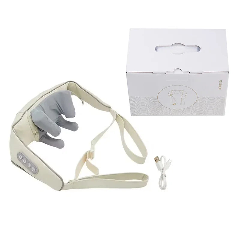 Shiatsu Massage 5D Kneading Shawl Chiropractic Back Massager Neck Shoulder Relax Pain Relief Heating Neck