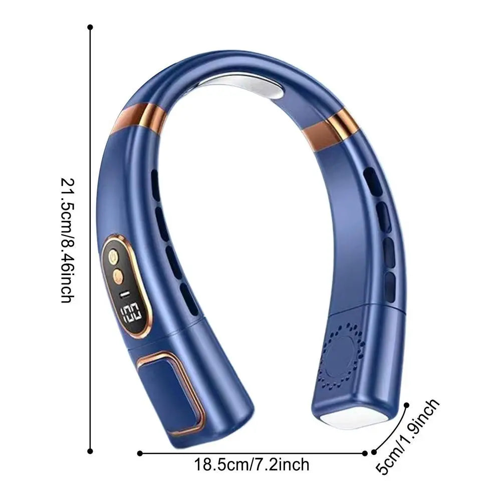Portable Hanging Neck Fan 4000 MAh Battery Below 40 DB Rechargeable Outdoor Home Camping Mini Fan  Brushless Motor Neckband Fan