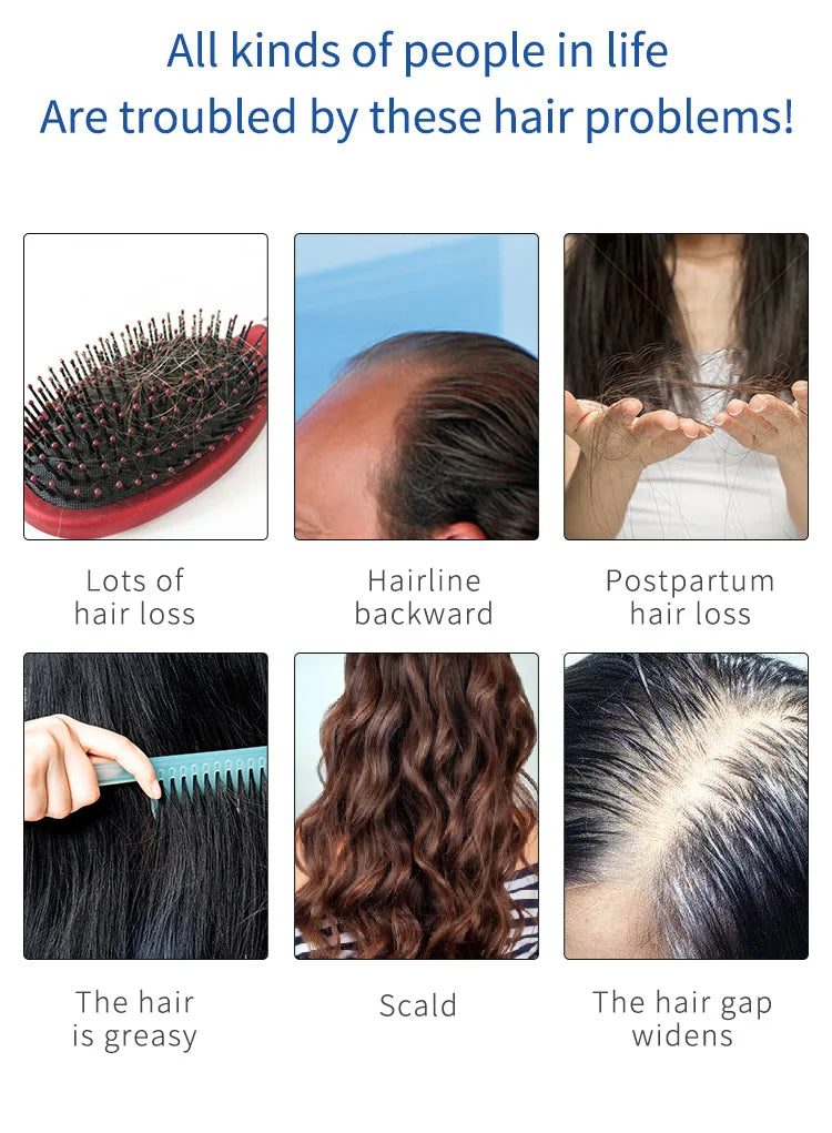 LED Light Red Phototherapy Massage Vibration Comb Electric Hair Growth Comb Infrared Laser Hair Care Style Anti-Hair Loss Hair