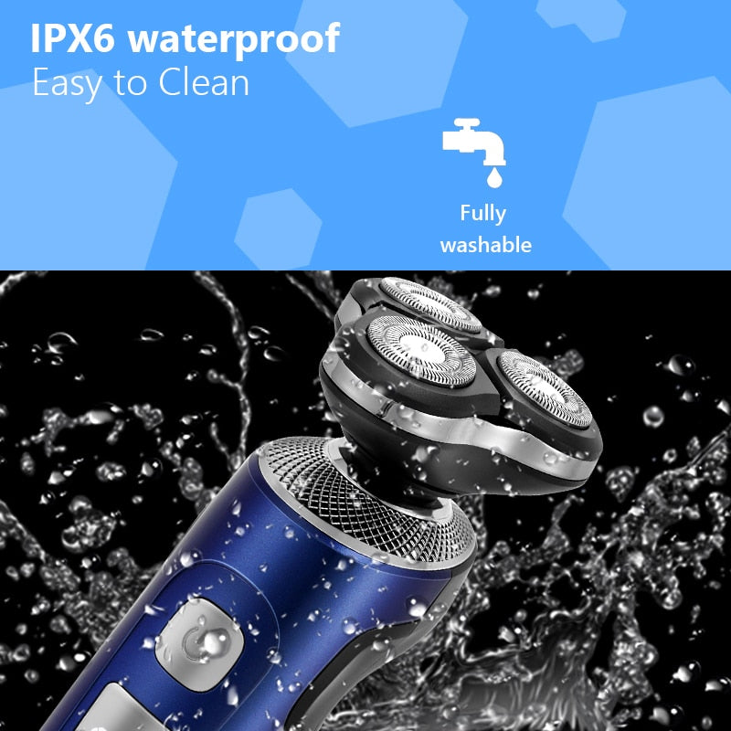 Multi-function Electric Shaver Electric Razor USB Rechargeable Shaving Machine for Men 3 Blades Portable Beard Trimmer Clipper