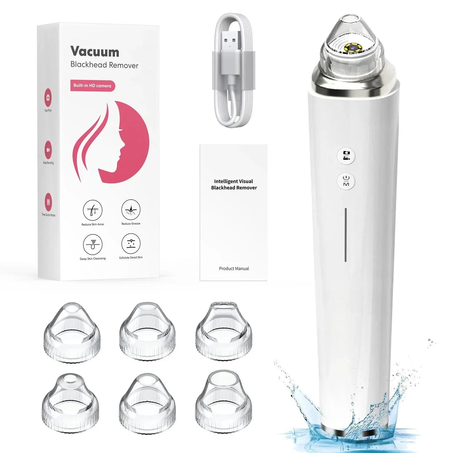 Electric Blackhead Remover Vacuum Acne Cleaner Black Spots Removal Facial Deep Cleansing Pore Cleaner Machine Skin Care Tools