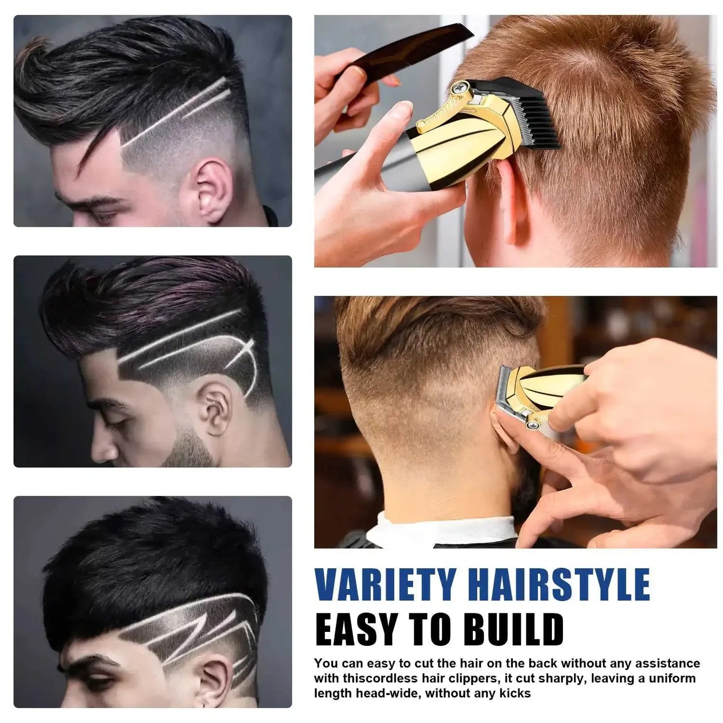 Hair Clipper Professional Electric Hair Trimmer Barber Shaver Trimmer Beard 0mm Men Hair Cutting Machine for Men