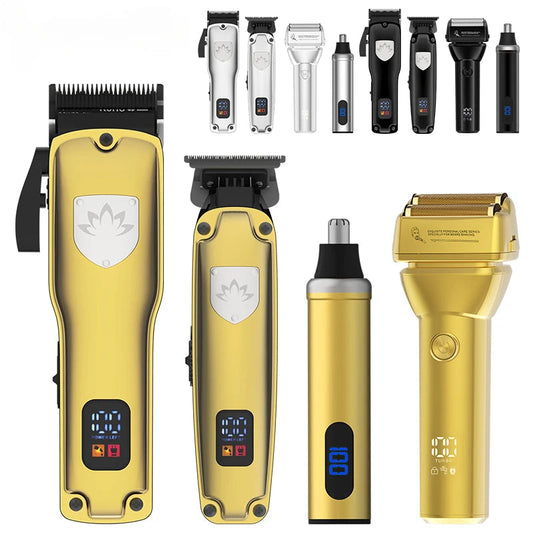 Professional Hair Clipper Set Men's Oil Head Carving Electric Push Shear Electric Shaver Nose Hair Trimmer