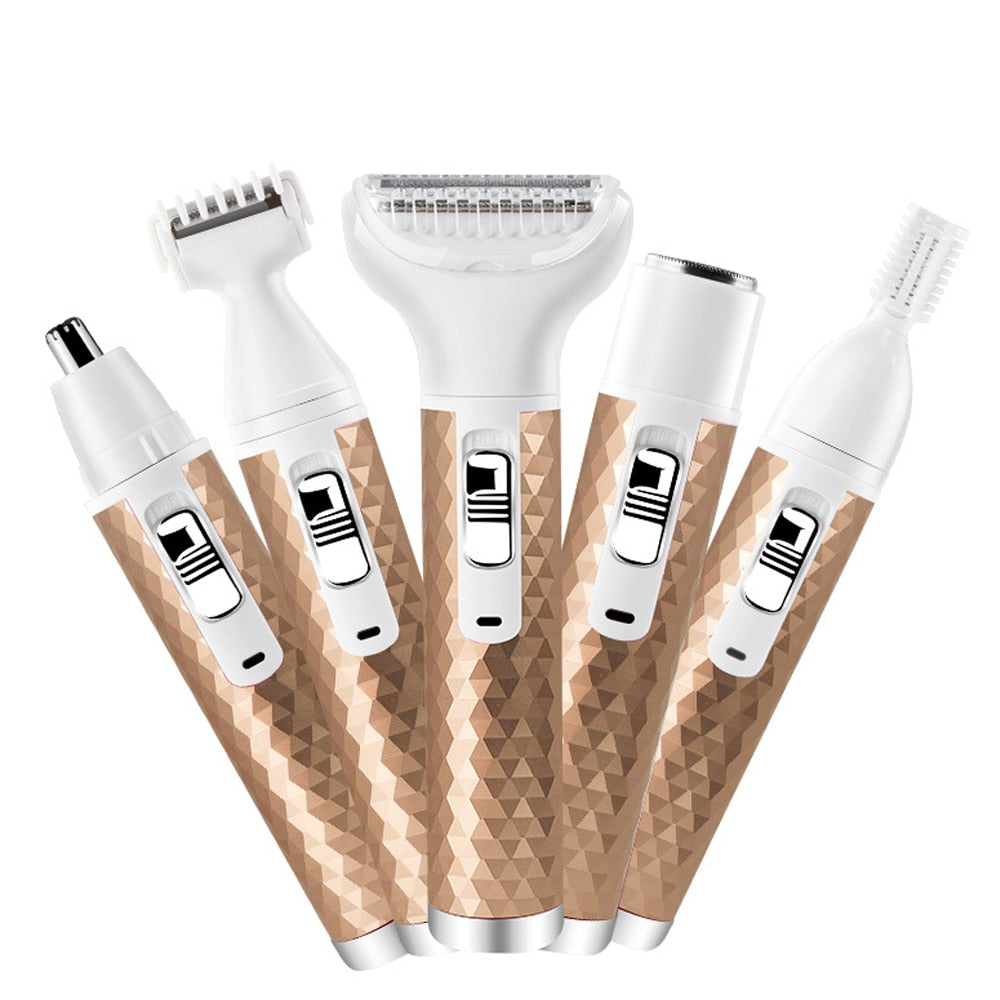 Portable Electric Razor for Women Body Nose Hair Trimmer Face Shavers Eyebrow Legs Armpit Bikini Hair Remover Women Epilator