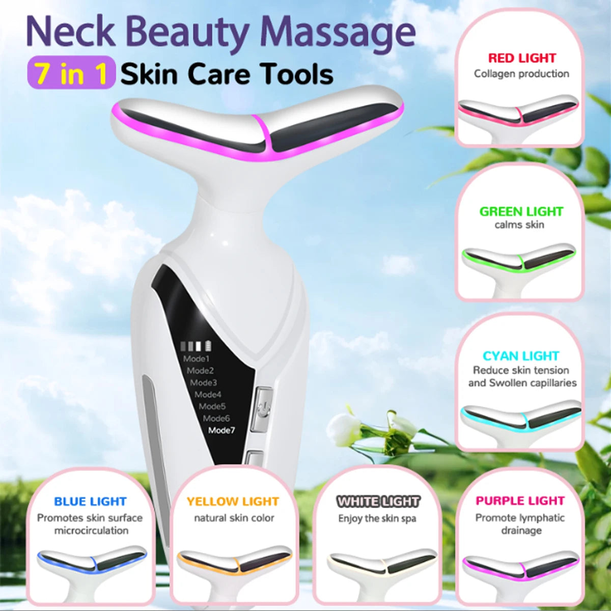 Neck Beauty Instrument Face and Neck Massager Suitable for Women's Home Skin Care