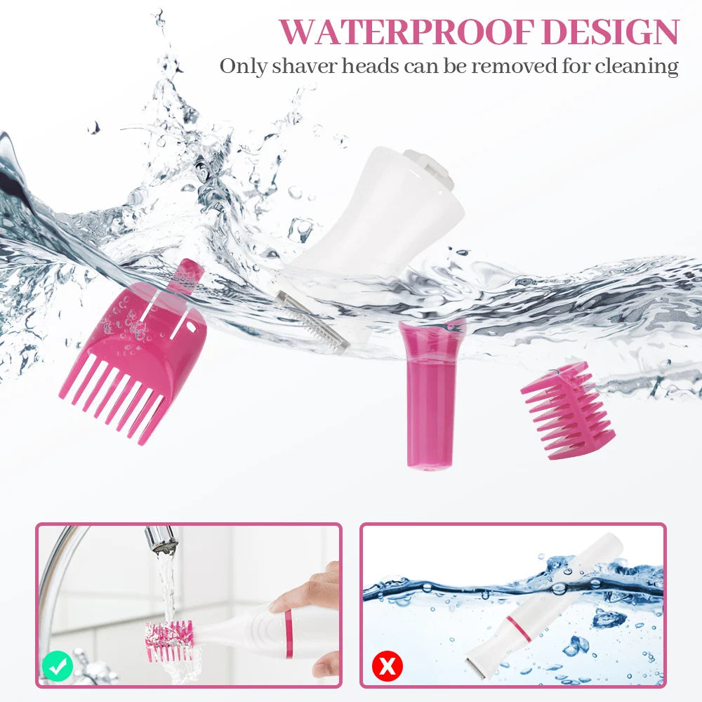 Electric 5 In 1 Hair Removal Shaving Machine Women Mini Trimmer Razor Bikini for Female Face Eyebrow Underarm Clipper Epilator