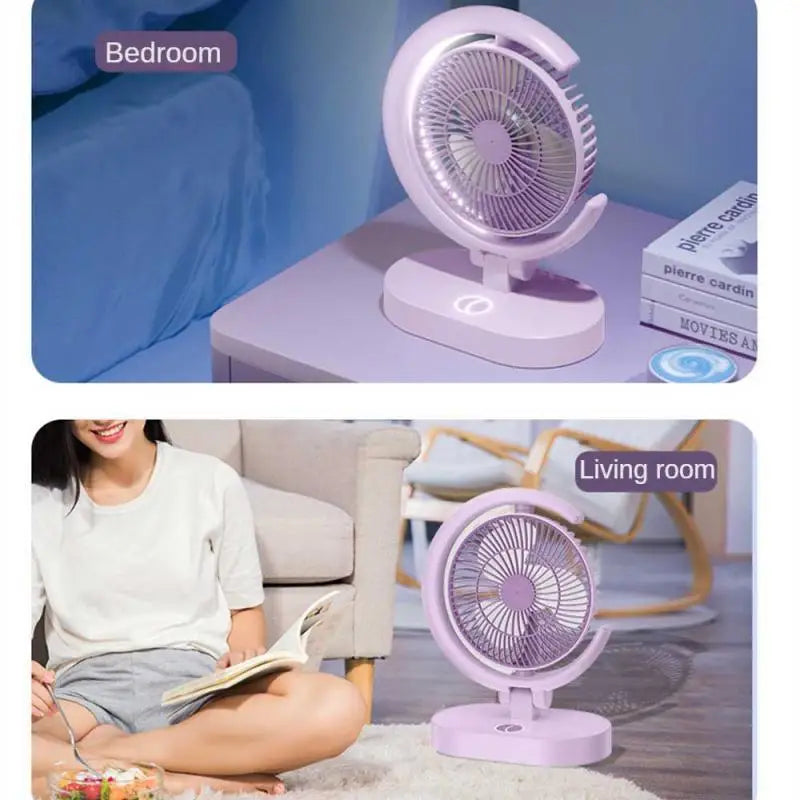 Mini Portable Fan Handheld USB Charging Fan Cooling Electric Fan 3 Speed Adjustment Powerful Dual Motor Outdoor Travel