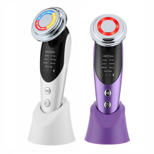 7 in 1 EMS Facial Lifting Device Radio Frequency LED Photon Skin Rejuvenation Anti Aging Pores Cleaner Face Massager