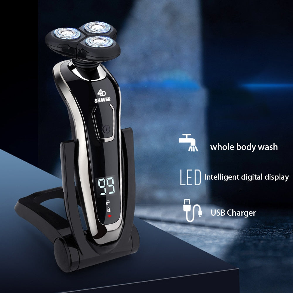 Electric Razor Electric Shaver Rechargeable Shaving Machine for Men Beard Razor Wet-Dry Dual Use Water Proof Fast Charging
