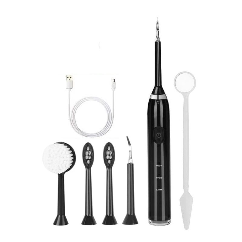 New Electric Teeth Cleaner Sonic Toothbrush Dental Scaler Tartar Stain Remover Calculus for Adults Teeth Whitening Face Cleaning