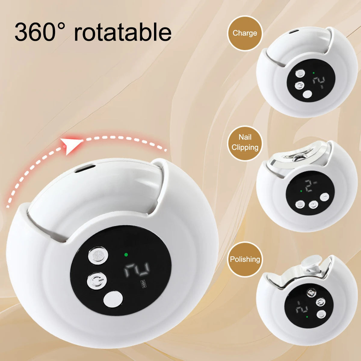 Electric Nail Trimmer for Adults - Automatic Toenail Clippers Teenager Nail Trimmer - Versatile Nail File Safe Nail Clippers