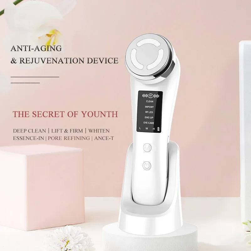 Beauty Equipment Facial Pores Facial Cleansing EMS Neck Lifting Facial Massage Radio Frequency Gift