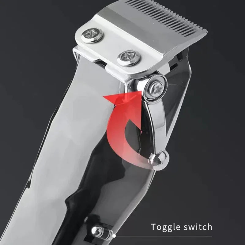 Professional Cordless Hair Clipper Rechargeable Men Hair Trimmer Adjustable Cutting Lever Barber Shop LCD Display