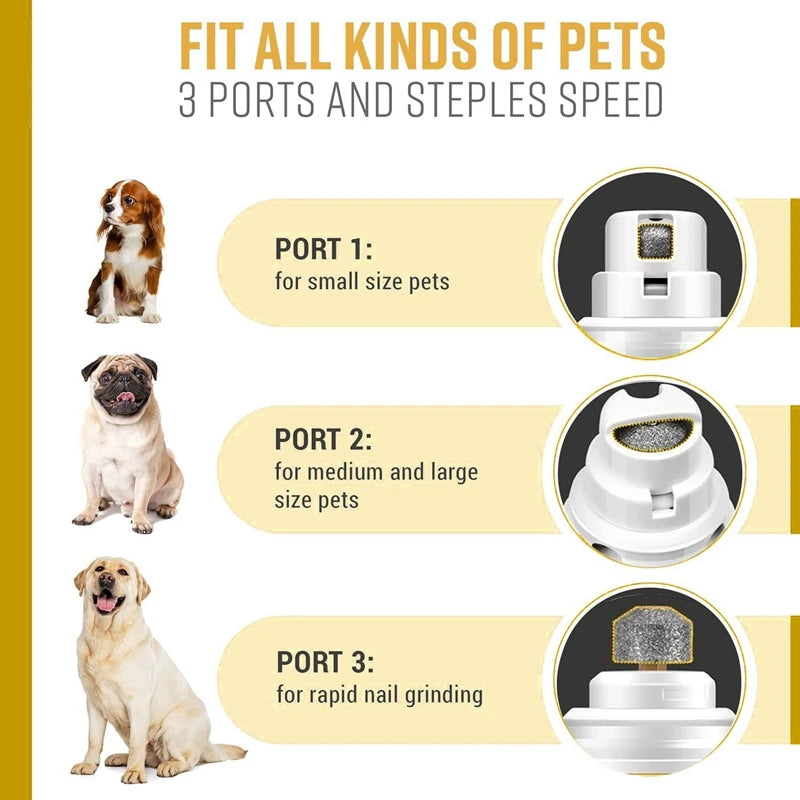 1 Set Electric Pet Nail Drill Multifunctional Pet Low Noise And Vibration In Use