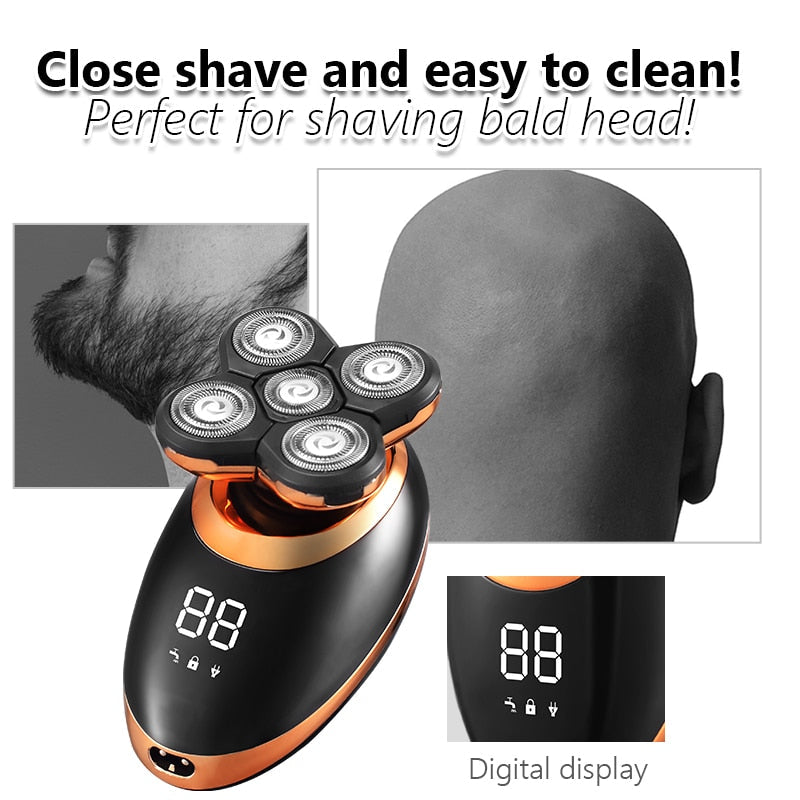 3In1 Professional Electric Shaver USB Rechargeable Washable Men's Five Floating Heads Razors Hair Clipper Nose Ear Hair Trimmer