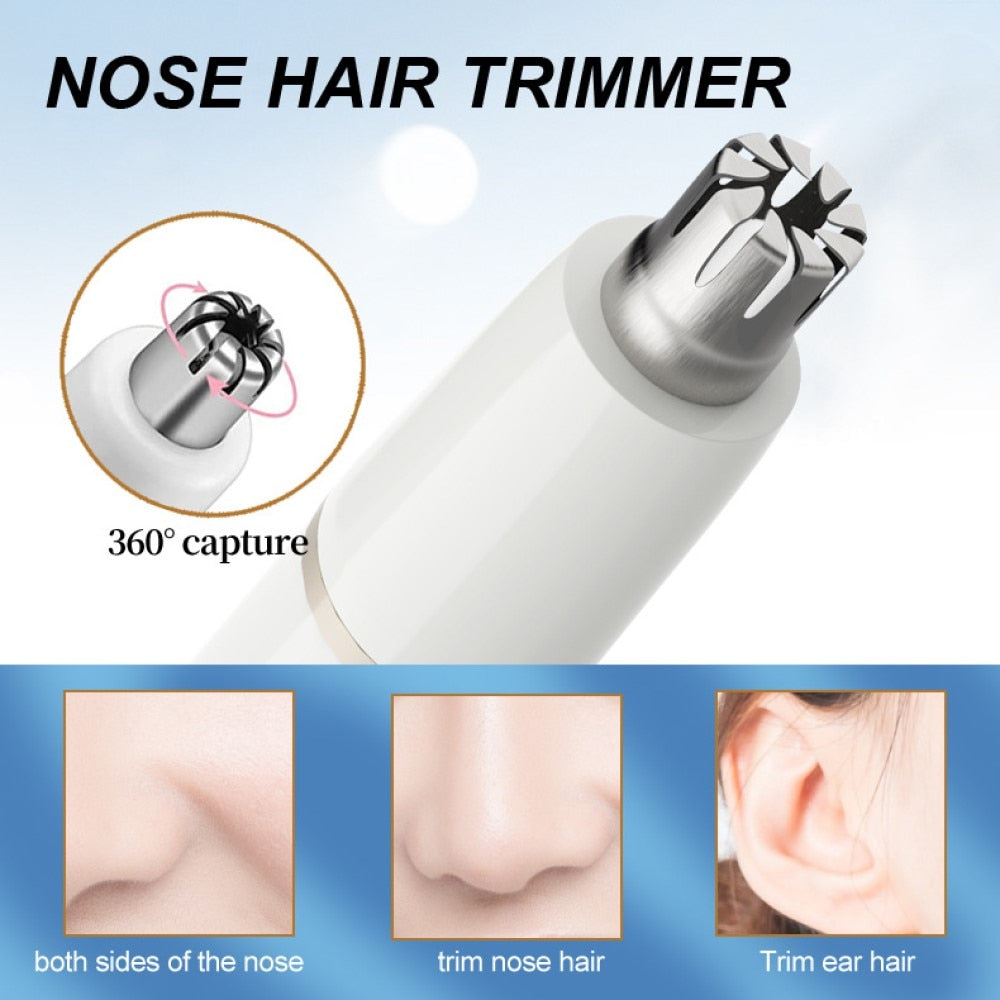 Electric Shaver for Women Bikini Trimmer Precise Eyebrow Razor Body Epilator Intimate Area Shaving Machine Nose Ear Hair Remover