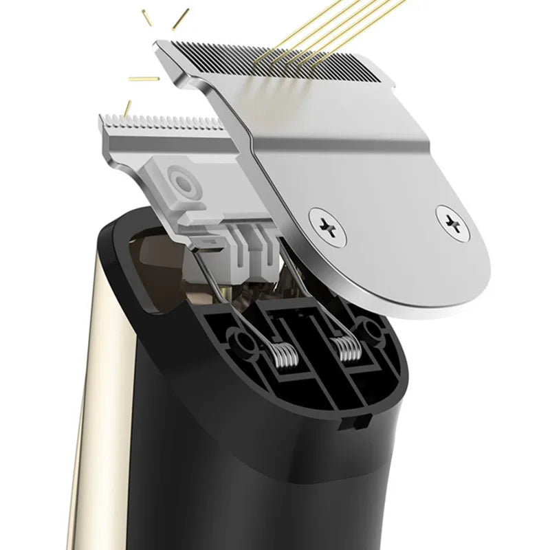 Hair Clipper Guide Comb Usb Charge Cutting Machine Carbon Steel Cutter Head Washable Blade  Professional Cordless Hair Trimmer