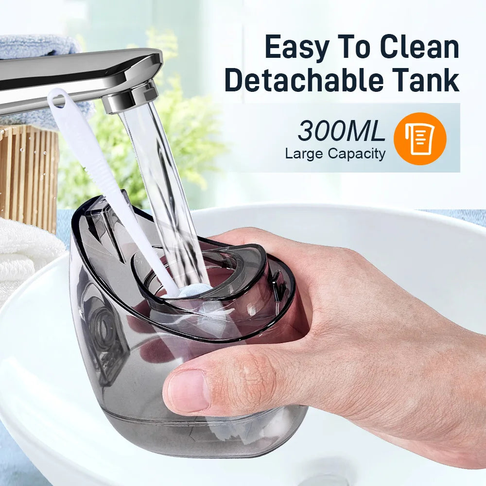 Oral Irrigator Dental Water Flosser 4 Mode Portable Dental Water Jet Floss Rechargeable 300ML 4 Tip IPX7 Teeth Cleaner Whitening