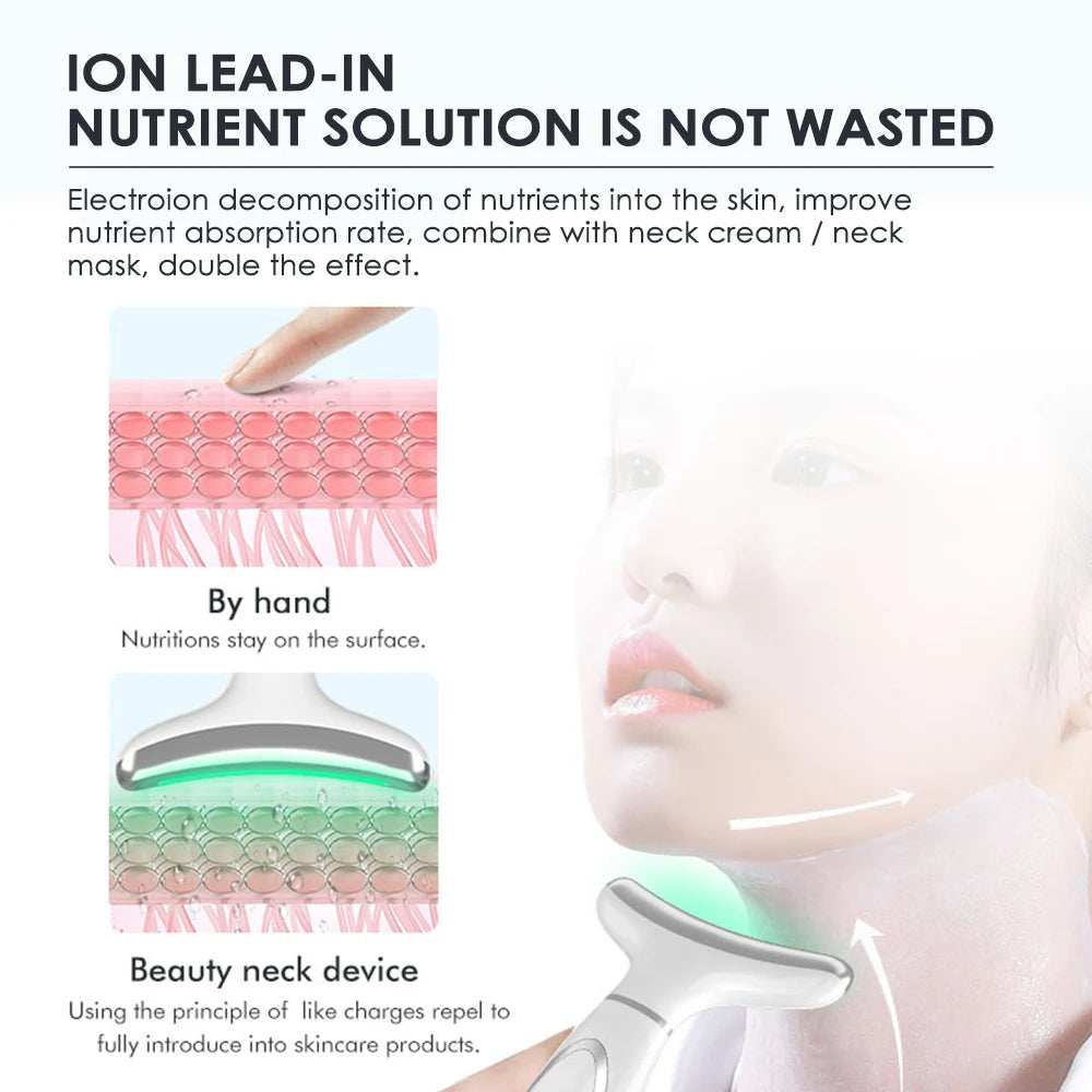 V Line Face Neck Lifting Machine EMS Microcurrent Photon Beauty Device Anti Wrinkle Remove Double Chin Massager