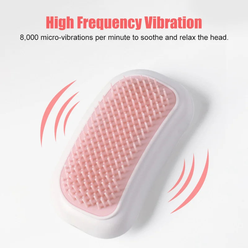 Electric Head Massager Vibration Brush Silicond Massage Comb Tickle Anxiety Physiotherapy Apparatus Scalp Massage Apparatus