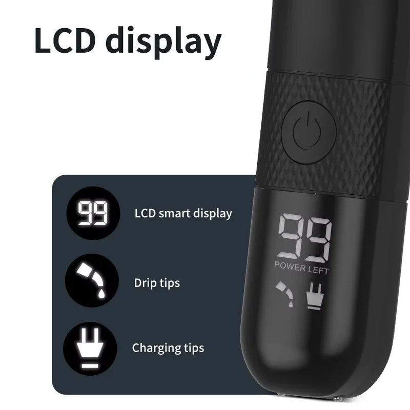 Pubic Hair Trimmer for Men – Ceramic Blade No Nick No Cut Ball Trimmer IPX7 Waterproof USB-C Rechargeable Electric Shaving