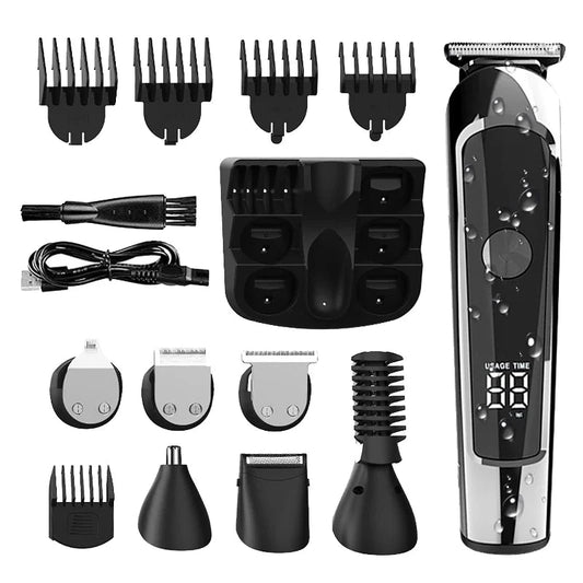6 IN 1 Rechargeable Electric Nose Hair Clipper Multifunctional Men Hair Trimmer Professional Electric Shaver Beard Razor