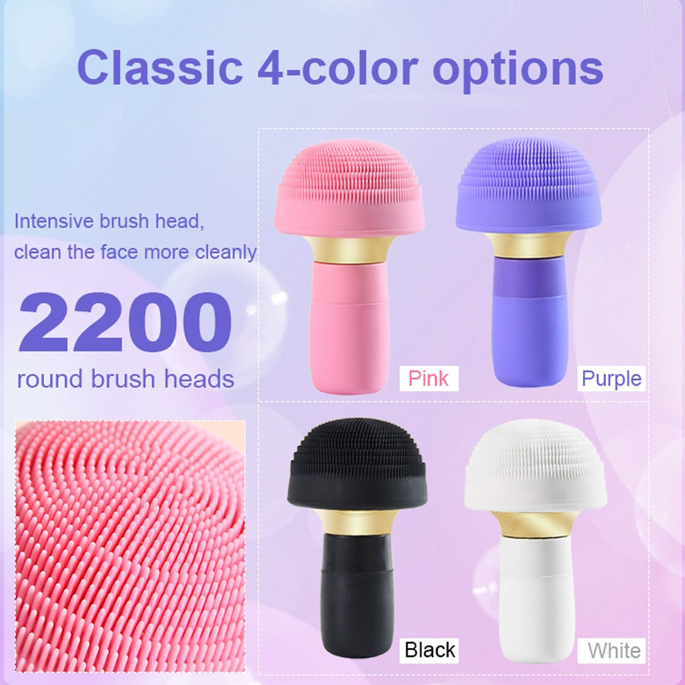 New Design Waterproof Electric Facial Cleansing Brush Ultrasonic Cleaner Exfoliating Blackhead Remover Face Massager
