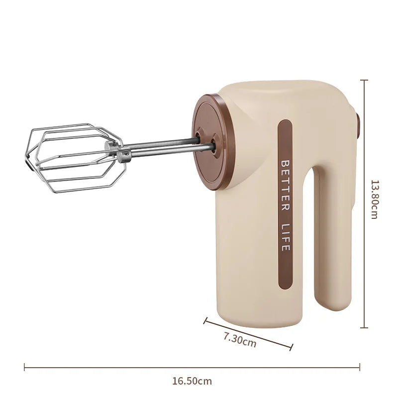 Handheld Electric Food Mixer Machine Wireless Portable Automatic Cake Beater Cream Whipper Pastry Hand Blender for Kitchen