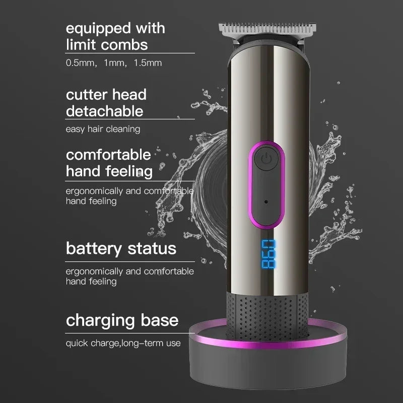 Hair Clipper with Charging Base Hair Trimmer for Barber Shaving Machine Cutting Beard Electric Shaver Razor