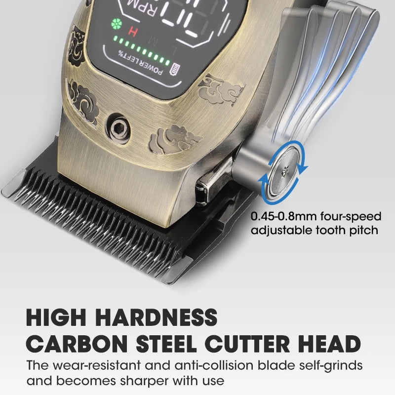 2 in 1 All-metal Electric Hair Clippers Set High-power Hair Trimmer for Men Barber Hair Cutting Machine Tools