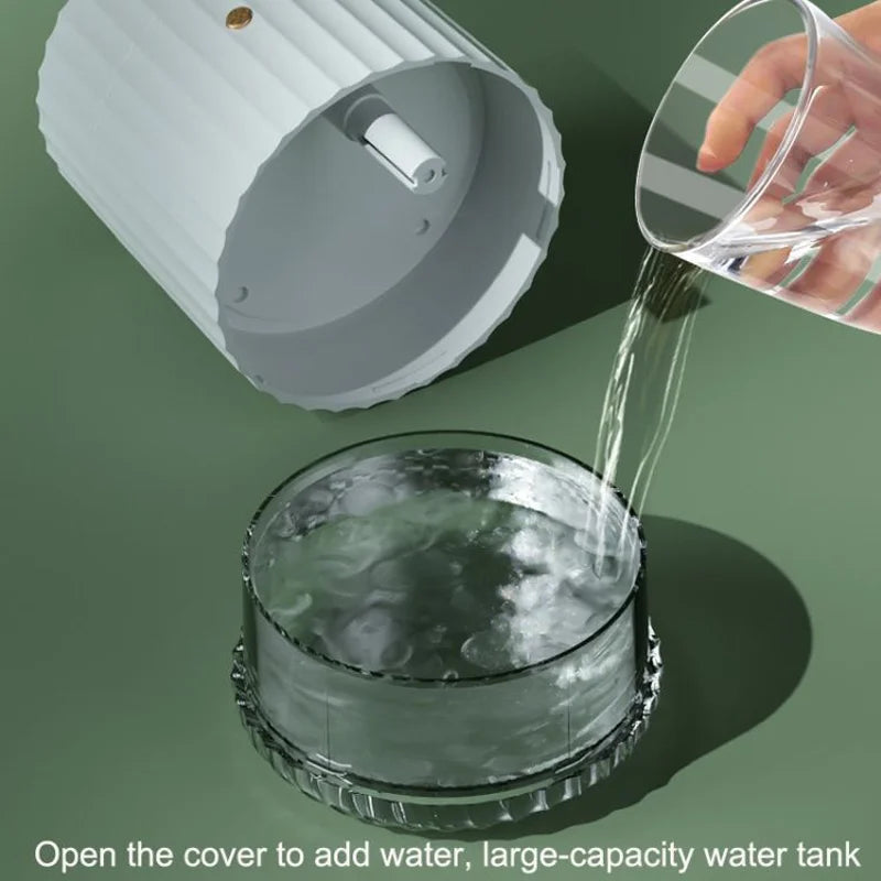 Portable Desktop Water-cooled Fan USB Rechargeable 1200mAh Mute Cooler Fans Office Home 3 Gear Speed Mini Electric Spray Fans