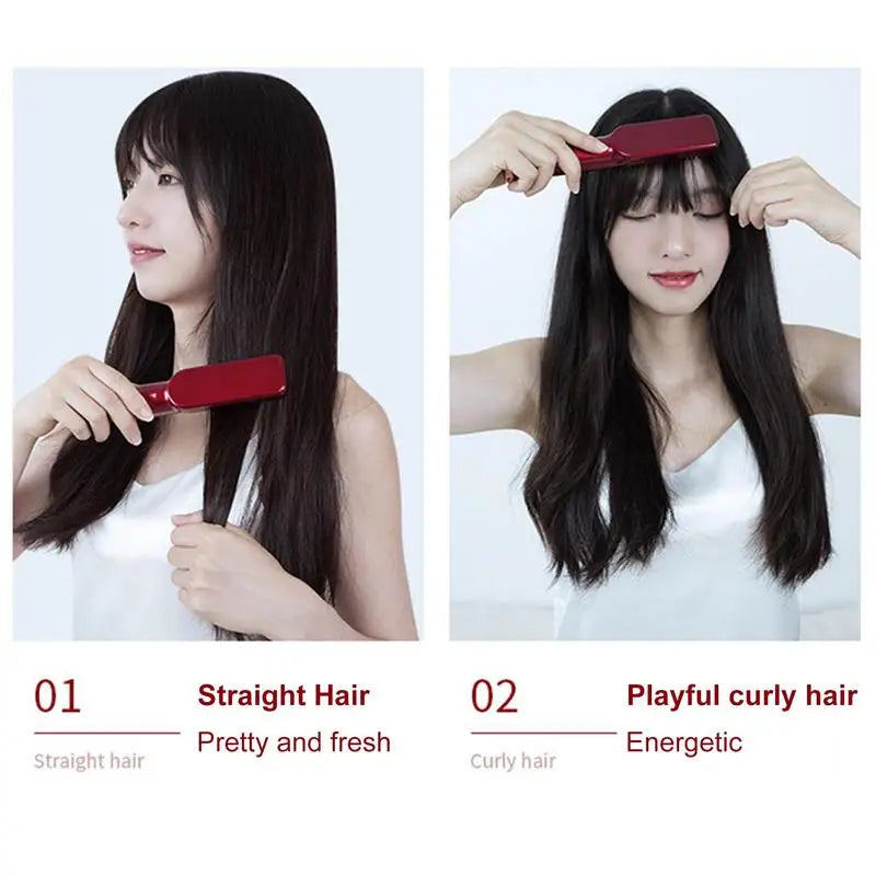 Hair Straightener Brush Electric Hot Comb Multifunctional Straight Hair Straightener Comb Curling Iron Hair Brush For Woman