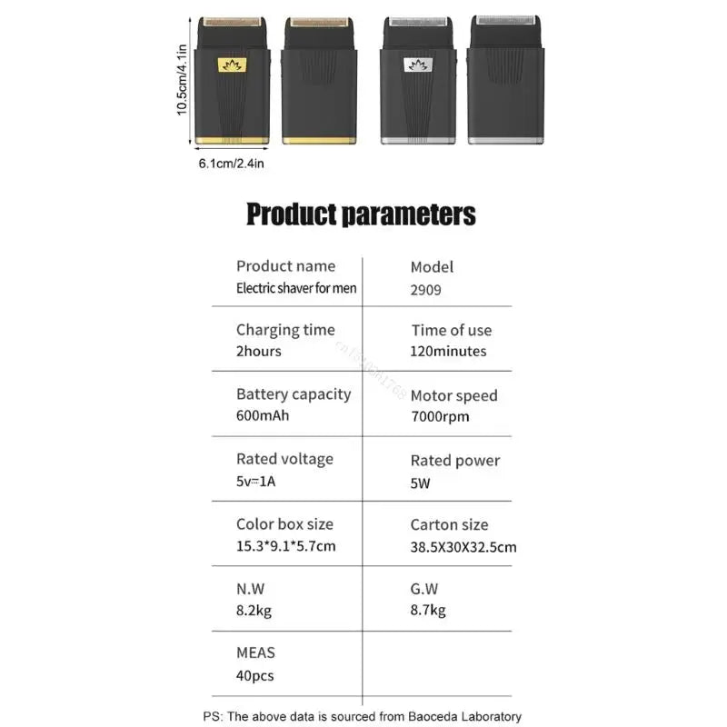 Foil Shaver Electric Shaver for Men Professional Electric Shaver Head Shaver