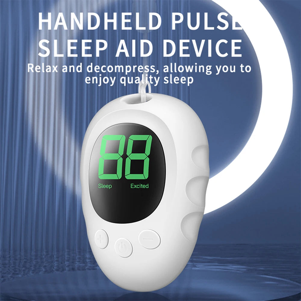 Electric Sleep Aids Device Handheld Microcurrents Tens Electrostimulator Instrument Fall Asleep Anxiety Depression Relief