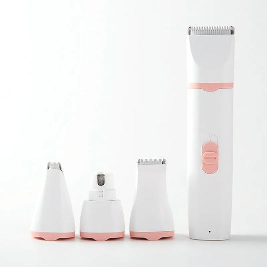 Dog Hair Clippers Grooming For Nail Cutter 4-In-1 Cordless Electric Trimmer Low Noise USB Rechargeable Pet Clippers