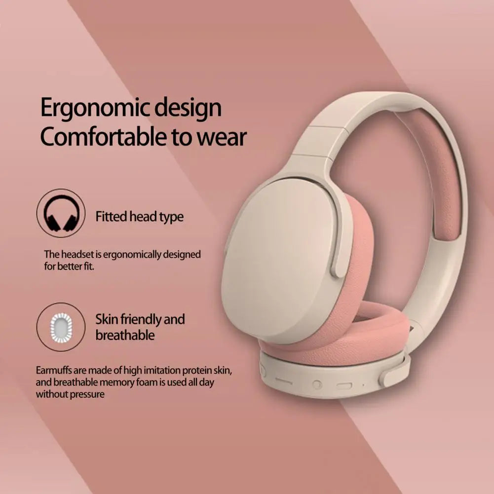 Wireless Headset HiFi Foldable Intelligent Noise Reduction Ergonomic Stereo Over Ear Headphone Audio Accessories