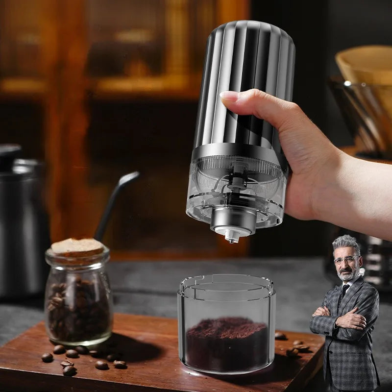 Electric Coffee Grinder Automatic USB Charging Professional Thickness Adjustable Ceramic Grinding Core Outdoor Travel Portable