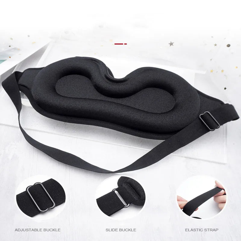 3D Portable Soft Eye Mask Black Fast Sleeping Eye Shade Cover Eye Masks Shade Patch Women Men Travel Sleeping Eye Mask
