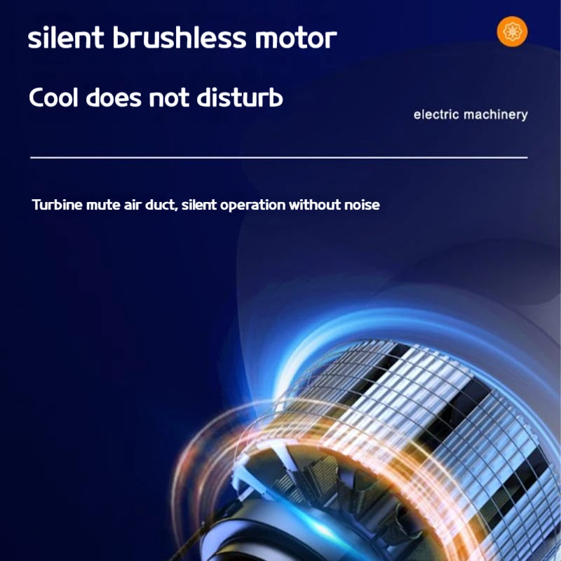 Small Fan Mute Portable With Screen Big Wind Rechargeable Running Office Desktop Usb Mini Handheld Fan