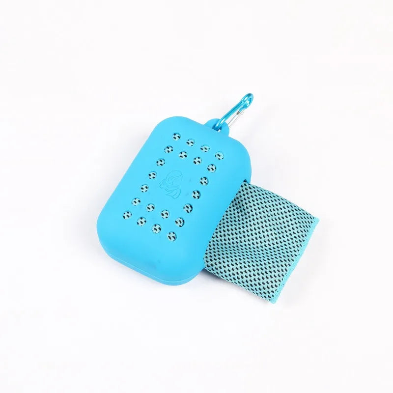 Small Silicond Ice Towel Cold Sports Cooling Ice Cold Towel Cycling Equipment Travel Yoga Bicycle Accessories Cycling Equipment