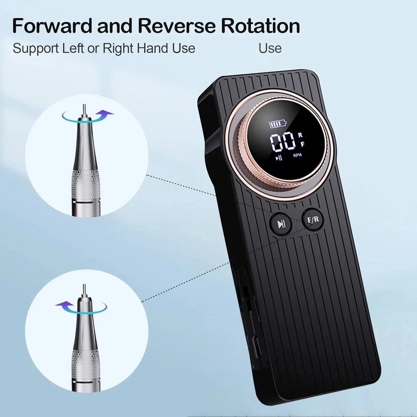 35000RPM Nail Drill Machine Electric Portable Nail File Rechargeable Nail Sander for Gel Nails Polishing For Home Manicure Salon