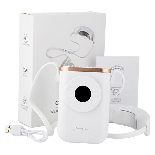Electric Portable Neck Cooling Fan Mini  Air Conditioning Cooler Hand Wireless Travel Handheld Silent Usb Rechargeable Fan